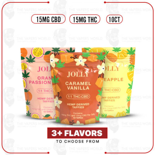 Jolly 15MG Taffies - 1:1 THC:CBD - 10CT/PK
