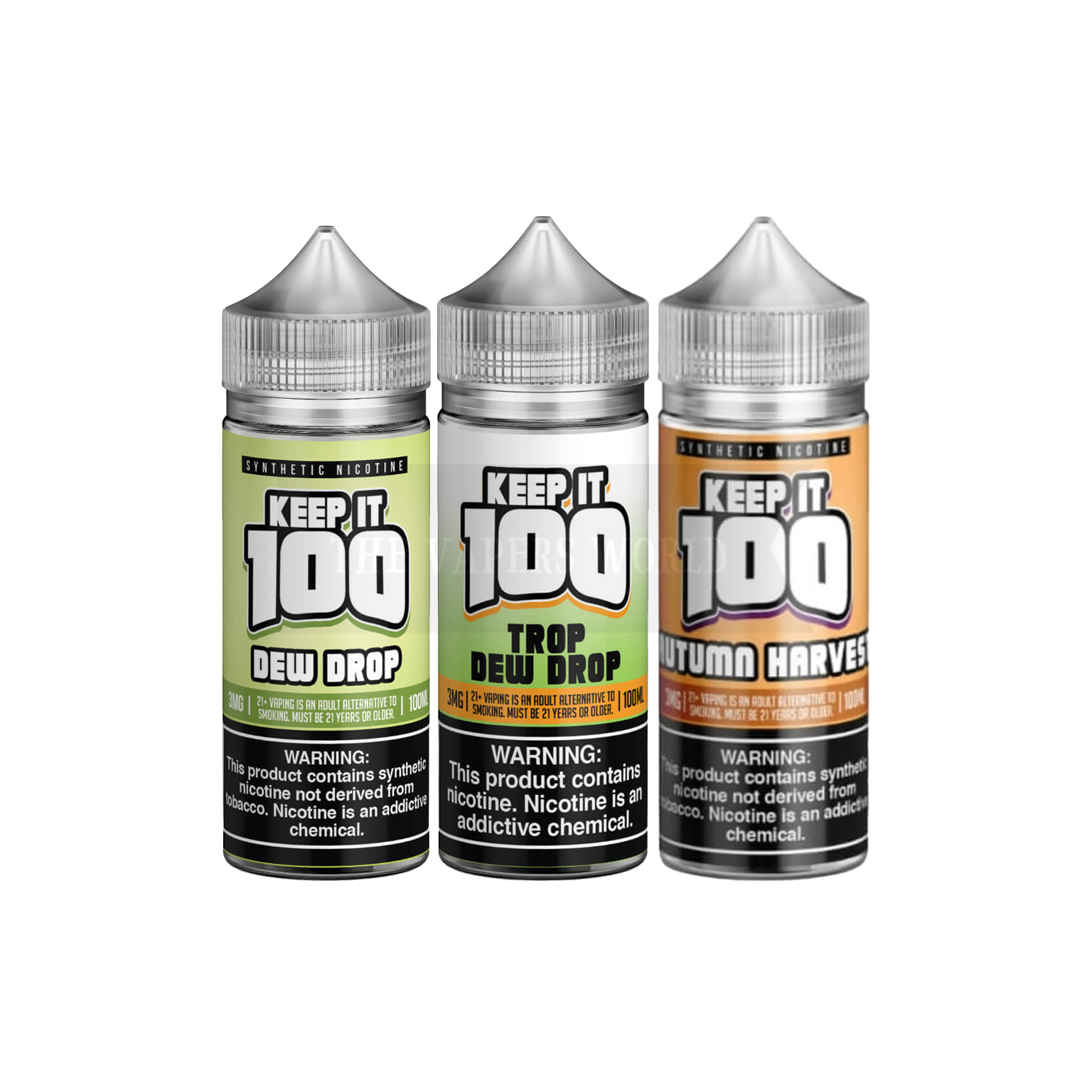 Keep it 100 E-Liquid Synthetic Nicotine Vape 100ml - Image 3
