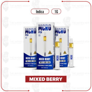 MCRO Pen THC-A+CBD+CBN Disposable 1G – Mixed Berry/Indica