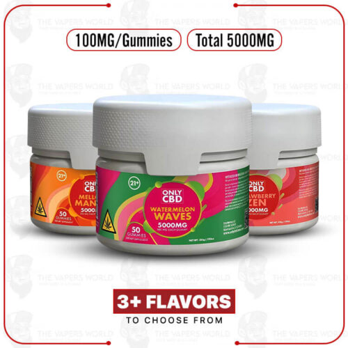 OnlyCBD 100MG CBD Gummies - 50/Jar