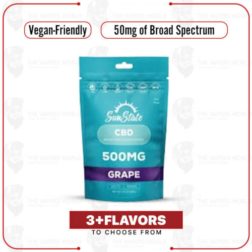 Sun State Hemp CBD Broad Spectrum 50mg Gummy Grab N' Go Bag  - 10ct 500mg