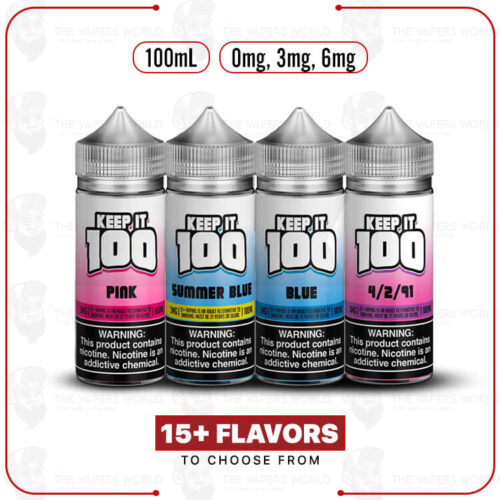 Keep it 100 E-Liquid Synthetic Nicotine Vape 100ml