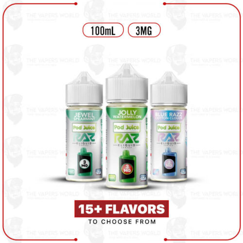 Pod Juice x RAZ Tobacco Free Nicotine E-Juice 100ml