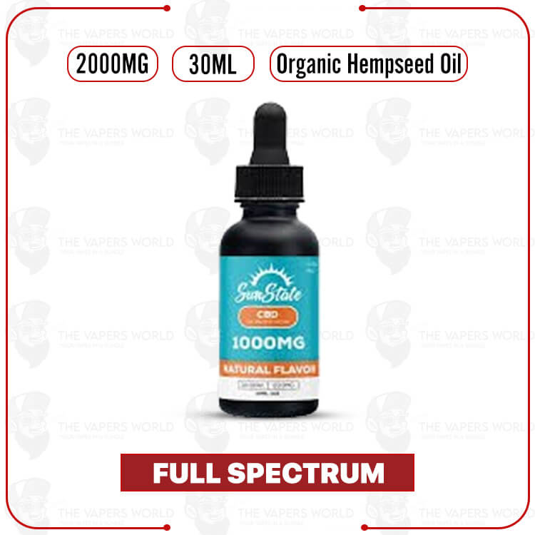 Sun State Hemp CBD Full Spectrum Hempseed Oil Tincture 30ml - 2000mg