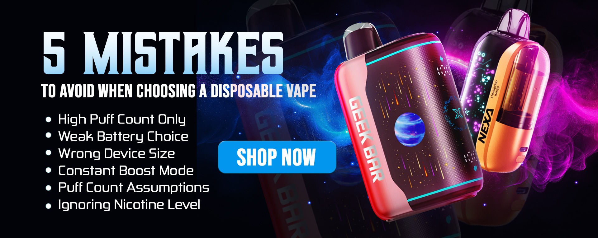 5 mistakes to avoid while choosing a disposable vape