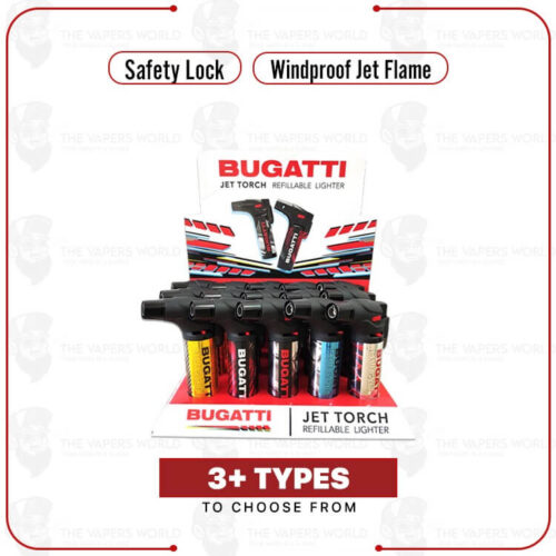 Bugatti Hand Torch Lighters – 12/15’s