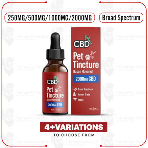 CBDFx CBD Oil for Dogs – Bacon Flavored - 1000mg Large Breeds