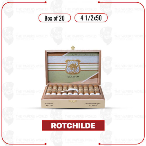 Classico by Lucky Cigar: Rothchilde 4 1/2 x 50 Box of 20 Cigars