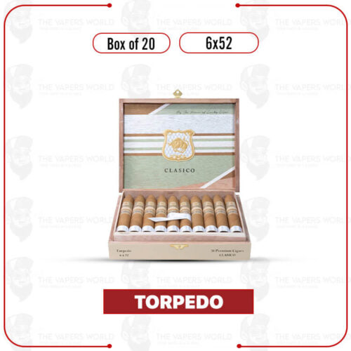 Classico by Lucky Cigar: Torpedo 6x52 Box of 20 Cigars