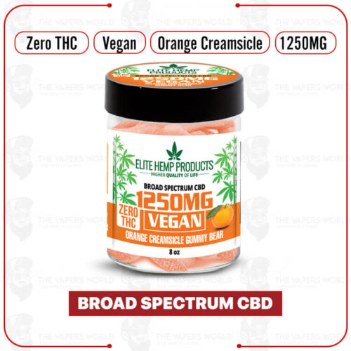Elite Hemp - CBD Vegan Gummies 1250MG Orange Creamsicle