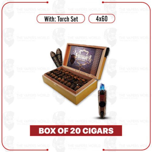King Solomon 4x60 Box of 20 Cigars with Torch Set