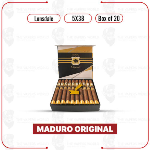 Maduro Original by Lucky Cigar: Lonsdale 5x38 Box of 20 Cigars