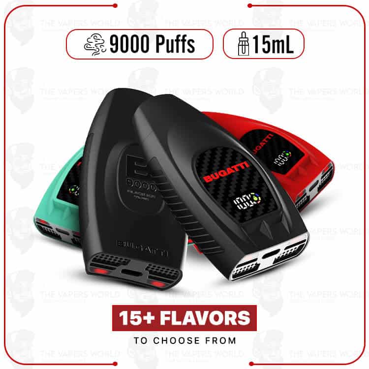 Bugatti Vape 9000 Puffs - Double Apple