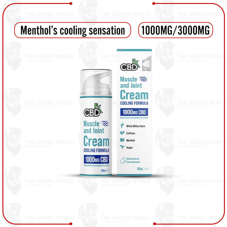 CBDFx CBD Cream For Muscle & Joint: Cooling Formula - 1000MG