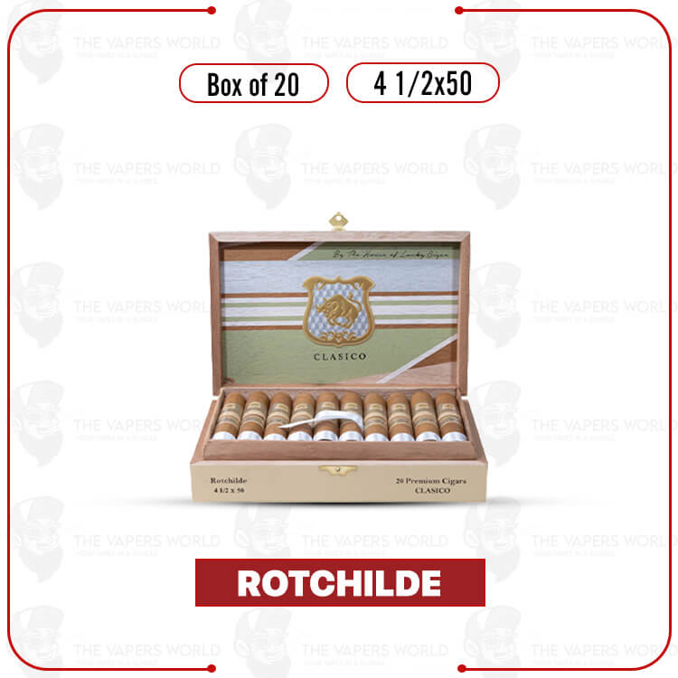 Classico by Lucky Cigar: Rothchilde 4 1/2 x 50 Box of 20 Cigars
