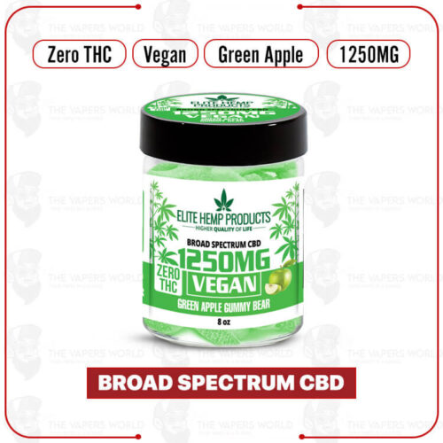 Elite Hemp - CBD Vegan Gummies 1250MG Green Apple