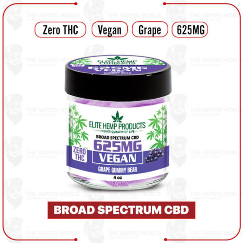 Elite Hemp - CBD Vegan Gummies 625MG Grape