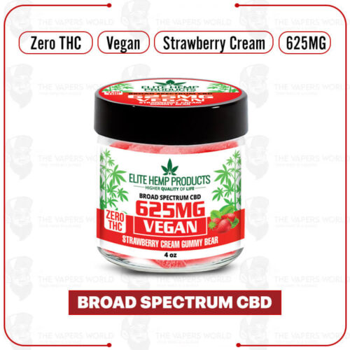 Elite Hemp - CBD Vegan Gummies 625MG Strawberry Cream