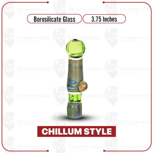 Euphoric Glass Chillum with Frit Marble