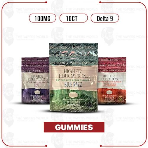 Higher Education D9 Live Resin Gummies 100MG - 10CT