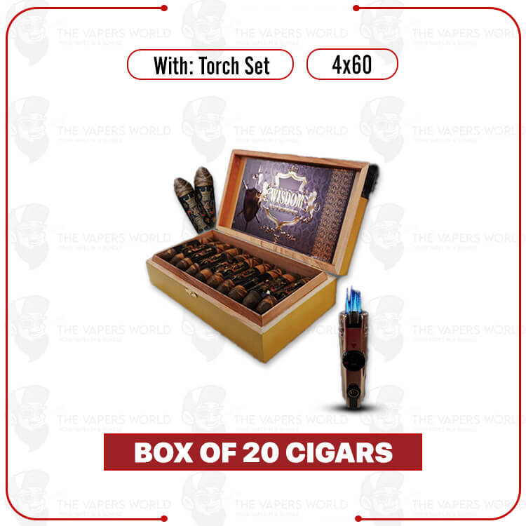 King Solomon 4x60 Box of 20 Cigars with Torch Set
