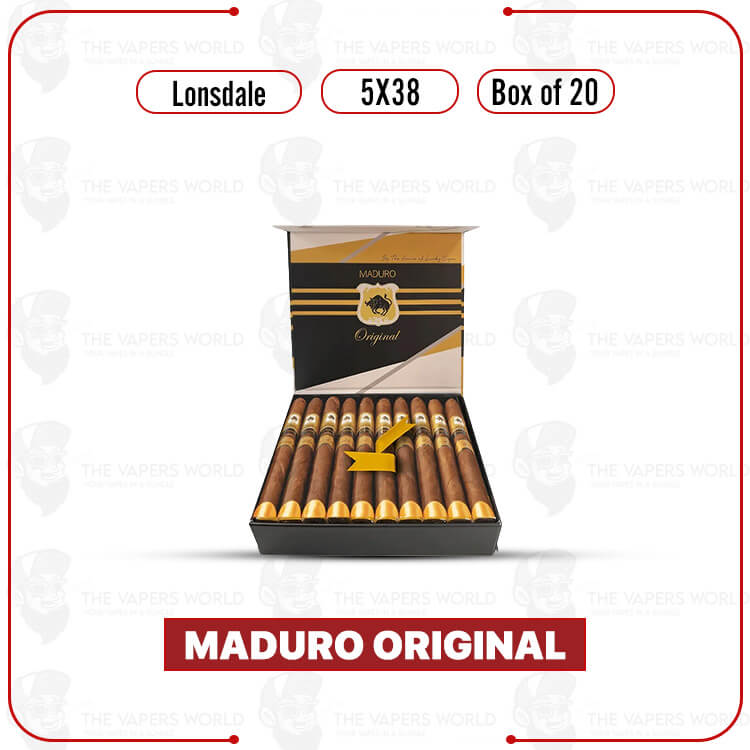 Maduro Original by Lucky Cigar: Lonsdale 5x38 Box of 20 Cigars