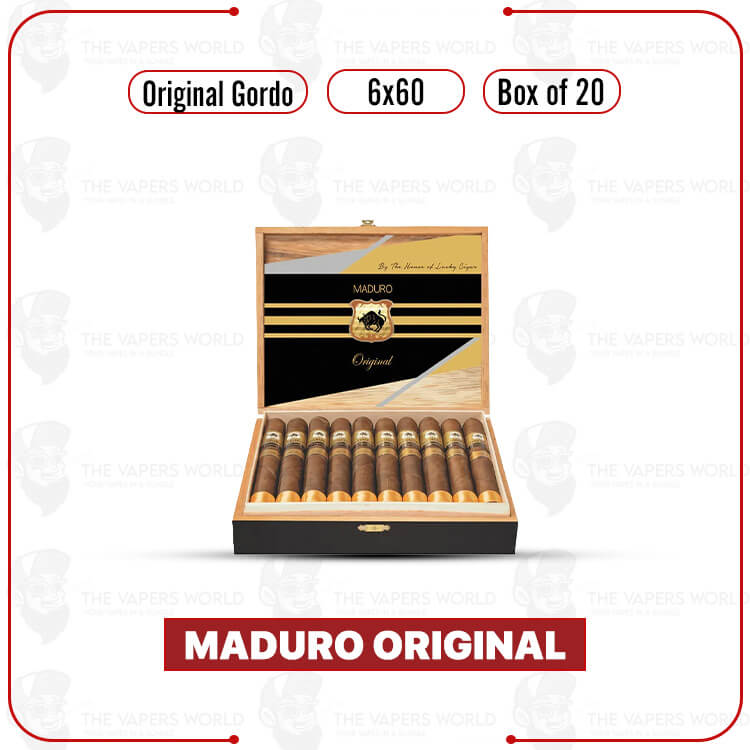 Maduro Original by Lucky Cigar: Original Gordo 6x60 Box of 20 Cigars