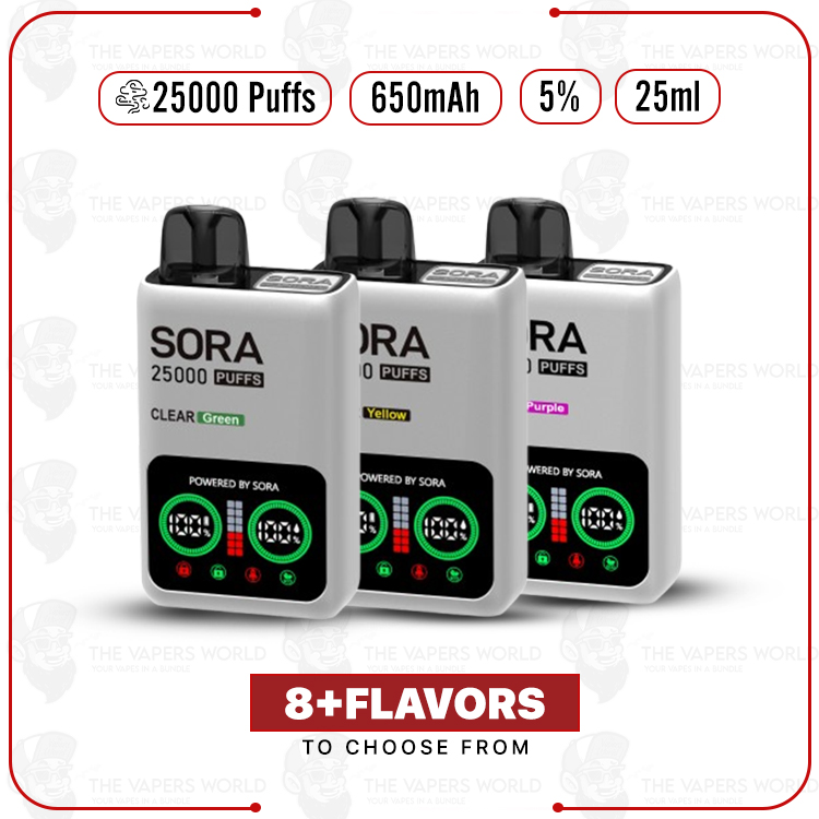 Sora 25000 Puffs Disposable Vape – Clear