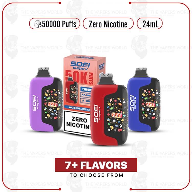 Sofi Surge Zero Nicotine 50K Puff Disposable
