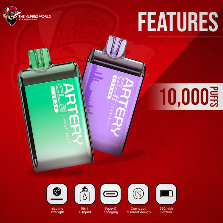 ARTERY CL3 10000 Puffs 5% Disposable - Image 2