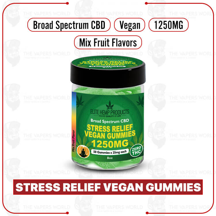 Elite Hemp – Stress Relief Vegan Gummies 1250mg